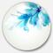 Designart - Tender Blue Abstract Flowers' Floral Metal Circle Wall Art